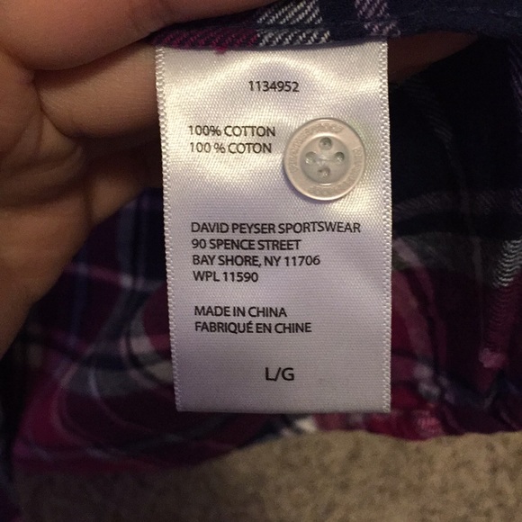 Pink/Blue/White Plaid Weatherproof Flannel - Picture 8 of 8